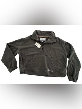 Ole Miss Quarter Zip Pullover NWT Cropped Sweatshirt Summit Sportswear M Gray